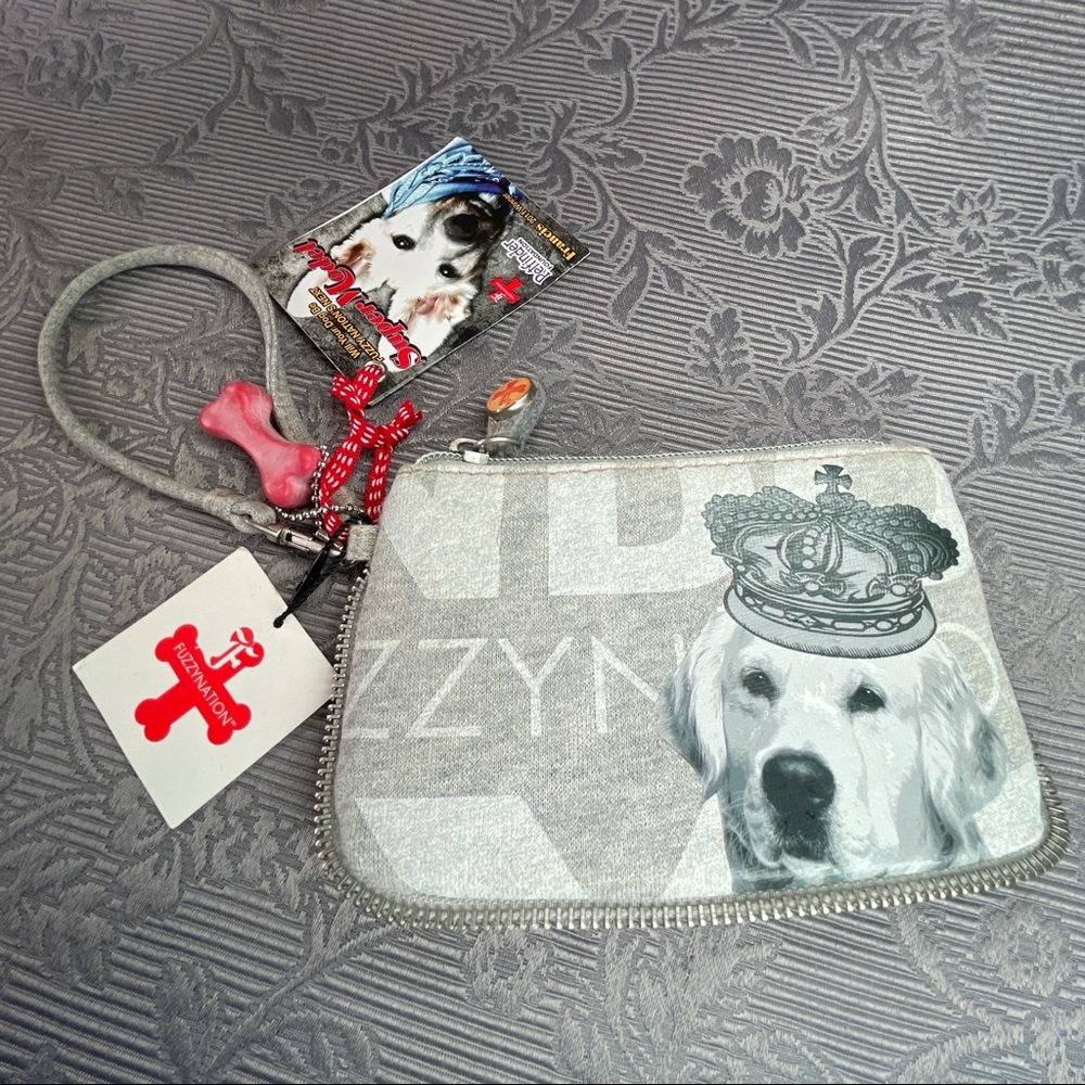 Fuzzy Nation Golden Retriever Wristlet NWT